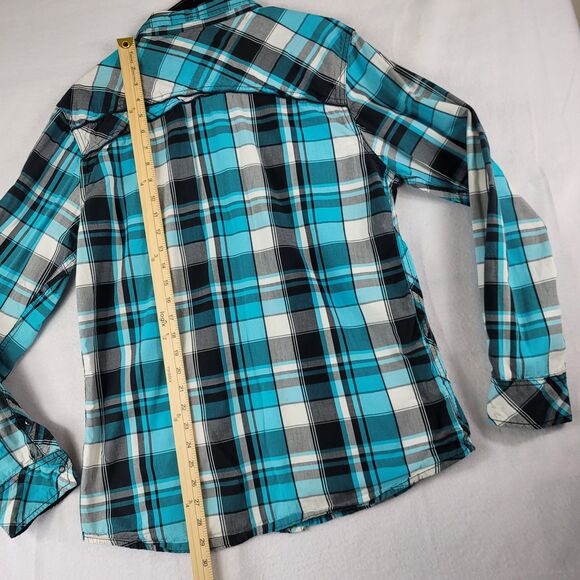 BKE Buckle Standard Fit Men's Plaid Pearl Snap Long Sleeve Shirts Size Large - Picture 4 of 7
